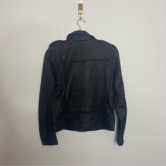The Kooples Sport The leather effect biker jacket NWT SMALL - Picture 6 of 9
